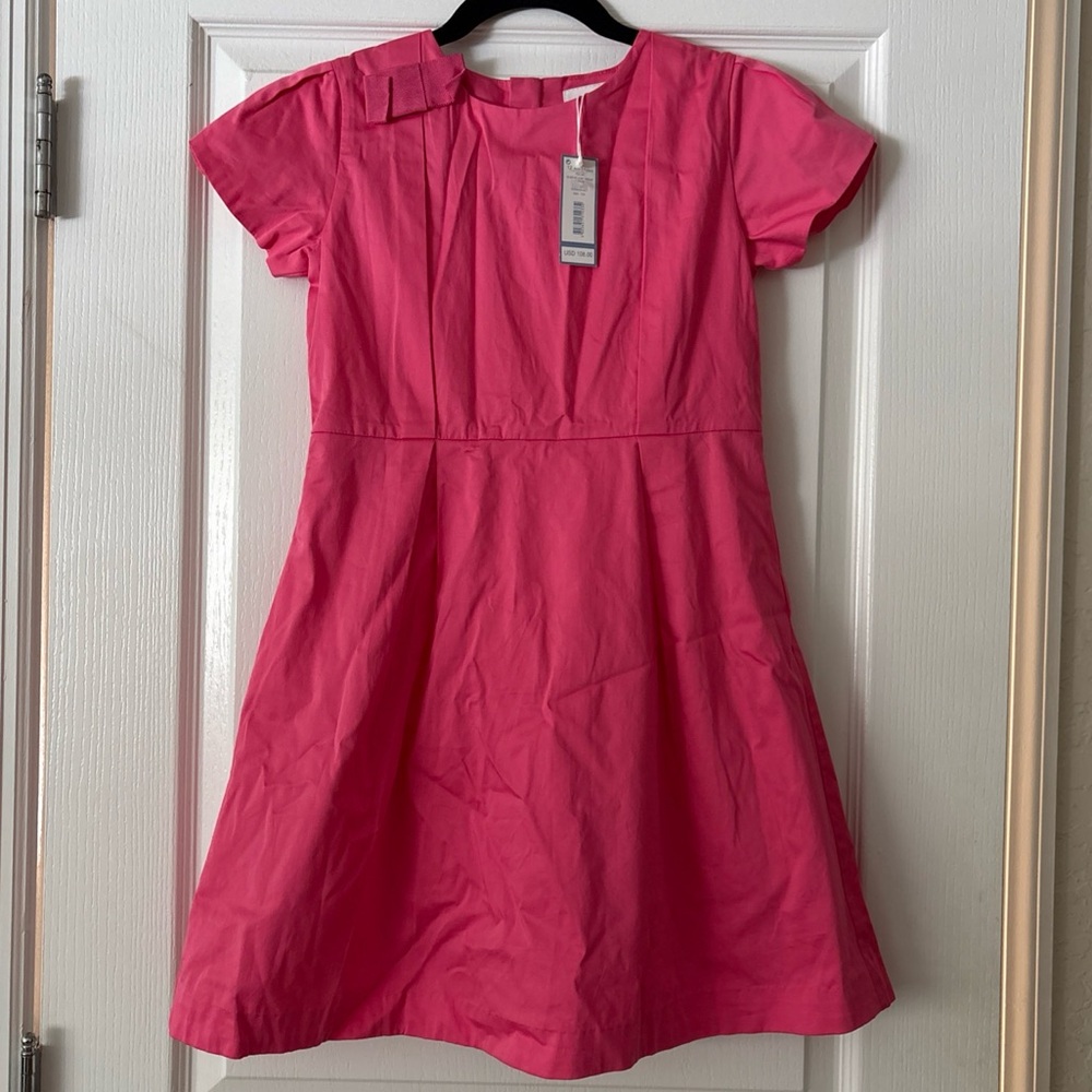 Jacadi Pink Avenue Dress kids Size 12Y 152 cm Pleated Tulle Lining New